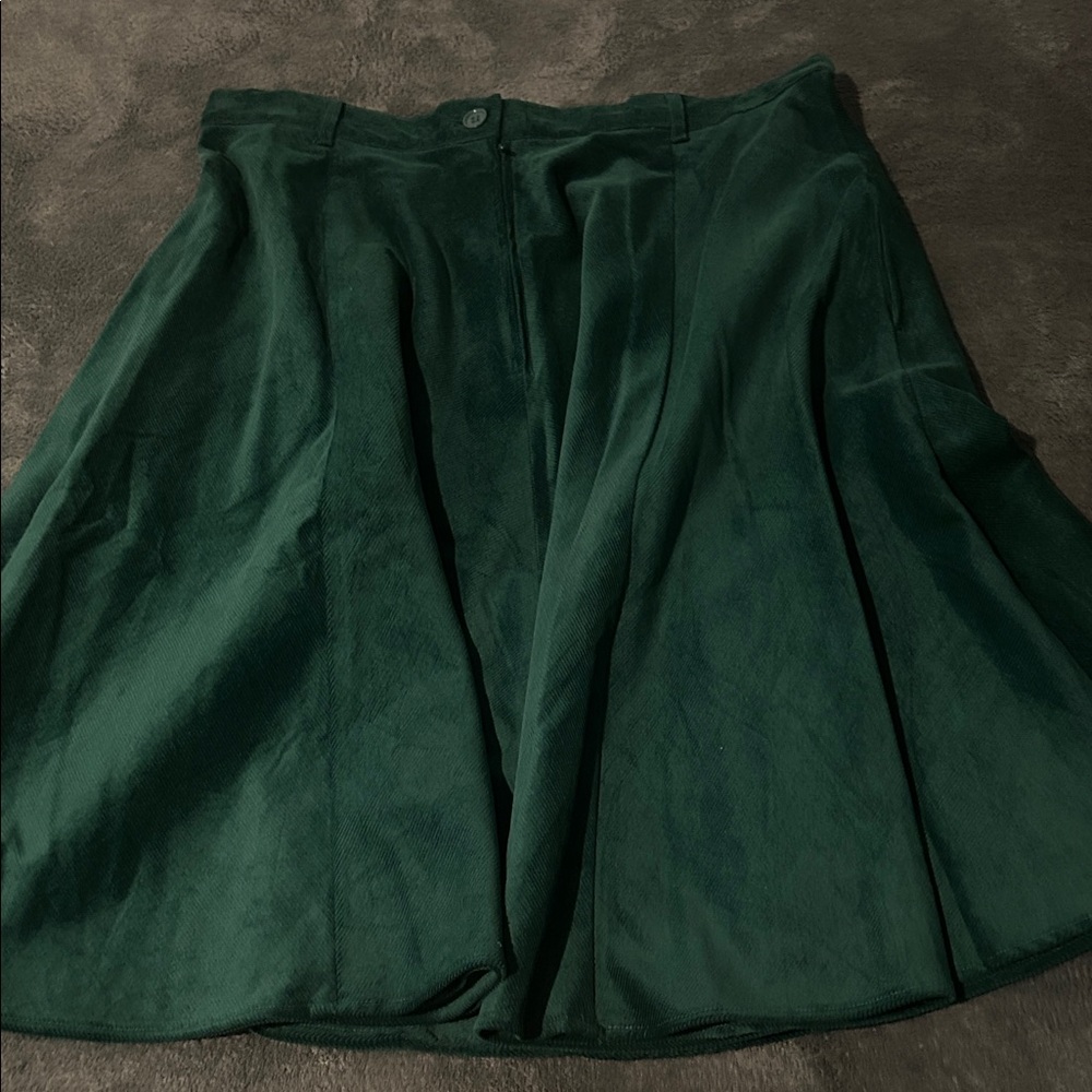 Hell Bunny Dark Green A-Line Skirt